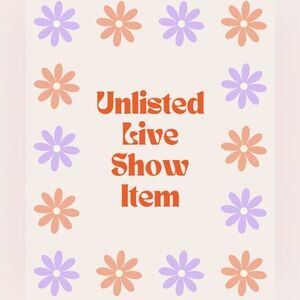✨ Unlisted Live Show Item✨